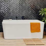 CONTRO 1600X750 BACK TO WALL BATH WITH UPSTAND