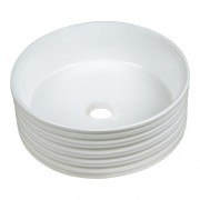 CORAL RIDGE ROUND VESSEL BASIN - GLOSS WHITE