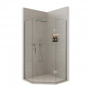Easy Tile Ambience 2 Wall 900x900 Angled Front Hinged Door