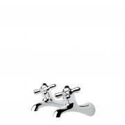 Foreno 20mm Bath Taps H-T Ceramic (Pair) Chrome