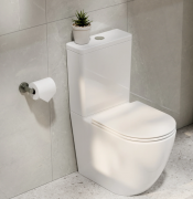 FLOW BTW TOILET TOP & BOTTOM INLET - SLIM SEAT - GLOSS WHITE