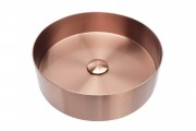 FUSION FLOW ROUND STAINLESS STEEL BASIN - 380 - BRUSHED COPPER