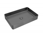 FUSION RECTANGLE STAINLESS STEEL - 470X340 - GUNMETAL