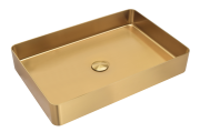 FUSION RECTANGLE STAINLESS STEEL - 470X340 - BRUSHED BRASS