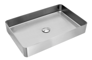 FUSION RECTANGLE STAINLESS STEEL - 470X340 - BRUSHED STAINLESS