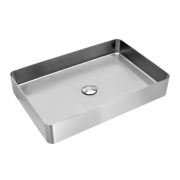 FUSION RECTANGLE STAINLESS STEEL - 470X340 - WHITE