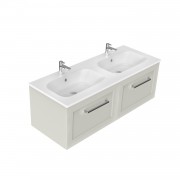1200 Francisco Wall Hung Double Basin Vanity (2 Drawer) - Specify Colour & Drawer Front & Basin