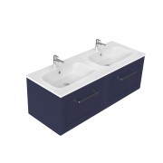 1200 Francisco Wall Hung Double Basin Vanity (2 Drawer) - Specify Colour & Drawer Front & Basin