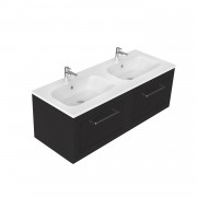 1200 Francisco Wall Hung Double Basin Vanity (2 Drawer) - Specify Colour & Drawer Front & Basin