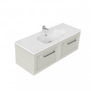 1200 Francisco Wall Hung Single Basin Vanity (2 Drawer) - Specify Colour & Drawer Front & Basin