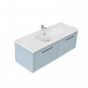 1200 Francisco Wall Hung Single Basin Vanity (2 Drawer) - Specify Colour & Drawer Front & Basin