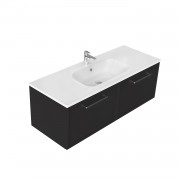 1200 Francisco Wall Hung Single Basin Vanity (2 Drawer) - Specify Colour & Drawer Front & Basin