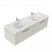 1500 Francisco Wall Hung Double Basin Vanity (2 Drawer) - Specify Colour & Drawer Front & Basin