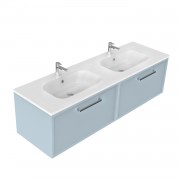 1500 Francisco Wall Hung Double Basin Vanity (2 Drawer) - Specify Colour & Drawer Front & Basin