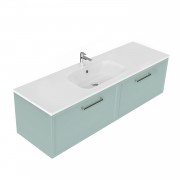 1500 Francisco Wall Hung Single Basin Vanity (2 Drawer) - Specify Colour & Drawer Front & Basin