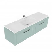 1500 Francisco Wall Hung Single Basin Vanity (2 Drawer) - Specify Colour & Drawer Front & Basin