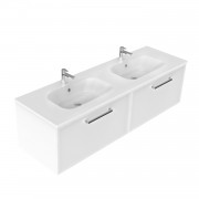 1500 Francisco Wall Hung Double Basin Vanity (2 Drawer) - Specify Colour & Drawer Front & Basin