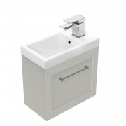 400 Francisco Wall Hung Right Hand Hinge Vanity (1 Door) - Specify Colour & Door Front & Basin