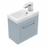 400 Francisco Wall Hung Right Hand Hinge Vanity (1 Door) - Specify Colour & Door Front & Basin