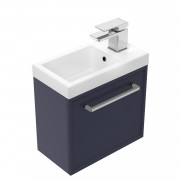 400 Francisco Wall Hung Left Hand Hinge Vanity (1 Door) - Specify Colour & Door Front & Basin