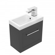 400 Francisco Wall Hung Right Hand Hinge Vanity (1 Door) - Specify Colour & Door Front & Basin