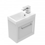 400 Francisco Wall Hung Right Hand Hinge Vanity (1 Door) - Specify Colour & Door Front & Basin