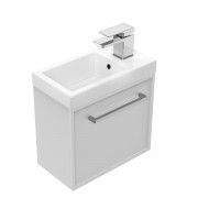 400 Francisco Wall Hung Left Hand Hinge Vanity (1 Door) - Specify Colour & Door Front & Basin