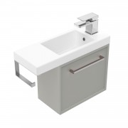 550 Francisco Wall Hung Left Hand Hinge Vanity (1 Door) - Specify Colour & Door Front & Basin & Toil
