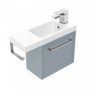 550 Francisco Wall Hung Left Hand Hinge Vanity (1 Door) - Specify Colour & Door Front & Basin & Toil