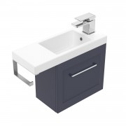 550 Francisco Wall Hung Left Hand Hinge Vanity (1 Door) - Specify Colour & Door Front & Basin & Toil