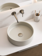 CODE HALO V2 ROUND VESSEL BASIN - 380X125H - MATTE LIGHT GREY