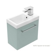 400 Harrow Wall Hung Left Hand Hinge Vanity (1 Door) - Specify Colour & Basin