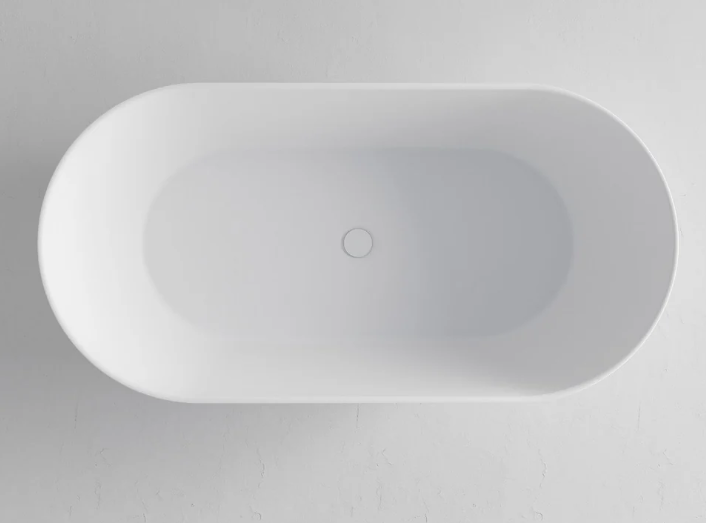 HALO SOLID SURFACE FREESTANDING BATH - 1500X750X560 - MATTE WHITE