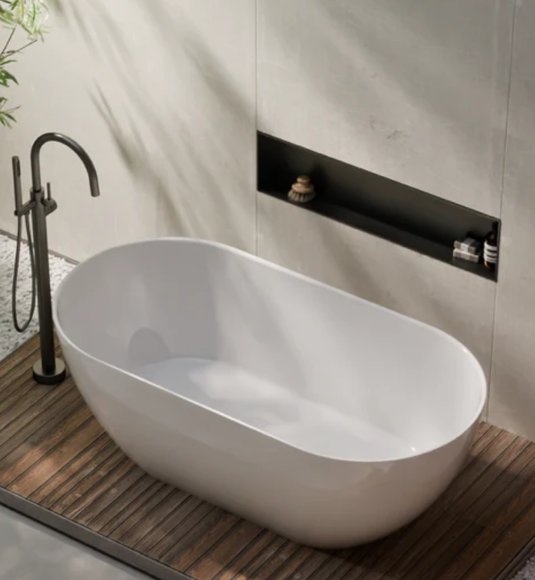 HALO SOLID SUR F/STANDING BATH - 1600X800X560 - GLOSS WH