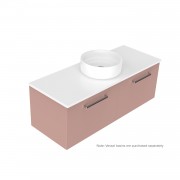 1200 Harrow Luxe Wall Hung Single Basin Vanity (2 Drawer) - Specify Colour & Slab Top