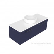 1200 Harrow Luxe Wall Hung Single Basin Vanity (2 Drawer) - Specify Colour & Slab Top