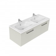 1200 Harrow Wall Hung Double Basin Vanity (2 Drawer) - Specify Colour & Basin