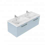 1200 Harrow Wall Hung Double Basin Vanity (2 Drawer) - Specify Colour & Basin