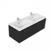 1200 Harrow Wall Hung Double Basin Vanity (2 Drawer) - Specify Colour & Basin