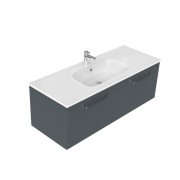 1200 Harrow Wall Hung Single Basin Vanity (2 Drawer) - Specify Colour & Basin