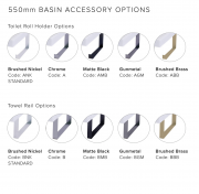 550 Harrow Wall Hung Right Hand Hinge Vanity (1 Door) - Specify Colour & Basin & Toilet Roll Holder/