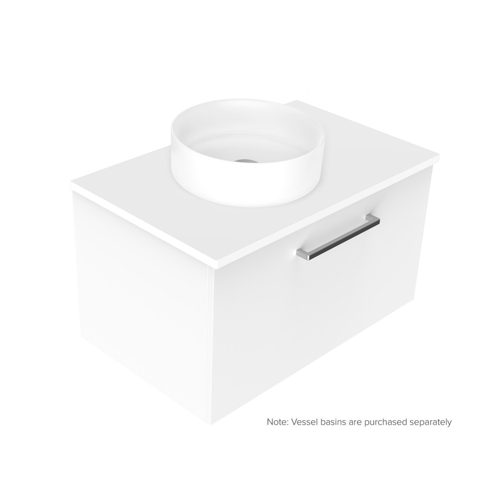 750 Harrow Luxe Wall Hung Vanity (1 Drawer) - Specify Colour & Slab Top