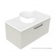 900 Harrow Luxe Wall Hung Vanity (1 Drawer) - Specify Colour & Slab Top