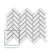 Mosaix Herringbone White 247 X 318