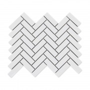 Mosaix Herringbone White 247 X 318