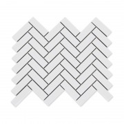 Mosaix Herringbone White 247 X 318