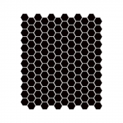 Mosaix Hexagonal Black Matt (23mm) 260 x 300