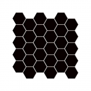 Mosaix Hexagonal Black Matt (50mm) 325 X 282