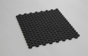 Mosaix Penny Round Black Glass 293 x 310