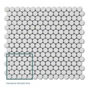 Mosaix Penny Round White Glass 293 x 310
